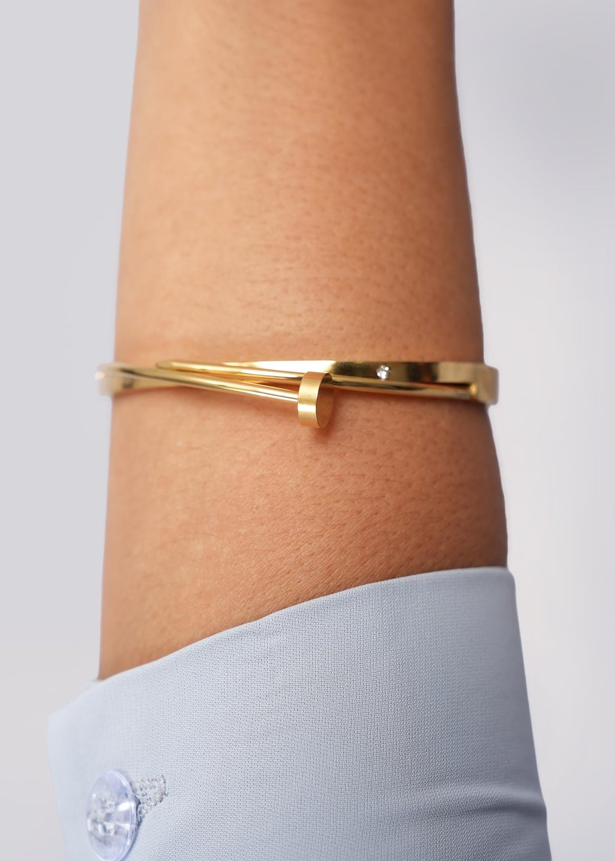 BC0134 | Angular Nail Twist Bracelet