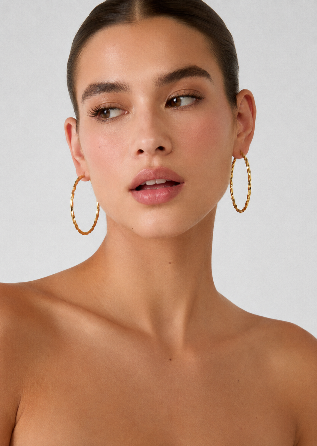 ER0049 | Gold Spiral Hoop Earrings