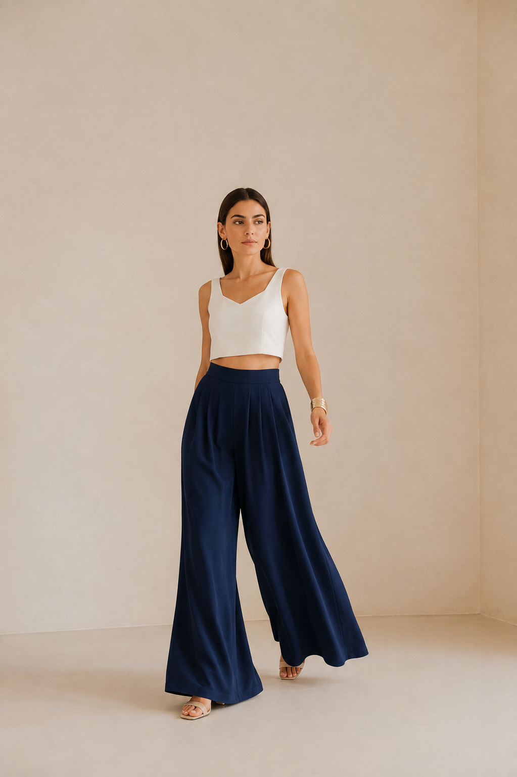 P029 | Pleated Flared Pant