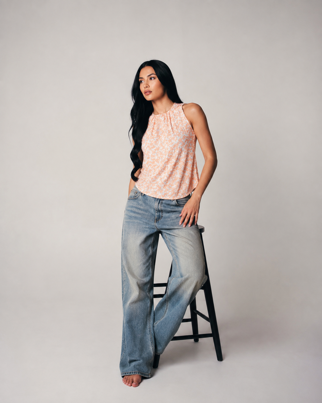 T182 | Floral Bib Top