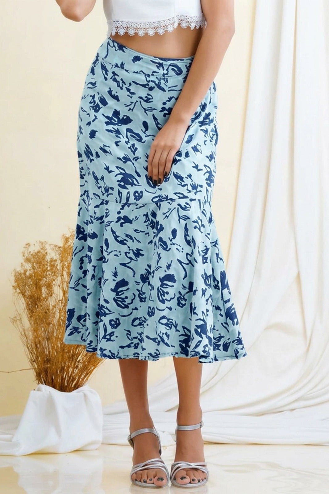 SK056 | Printed Mermaid Skirt
